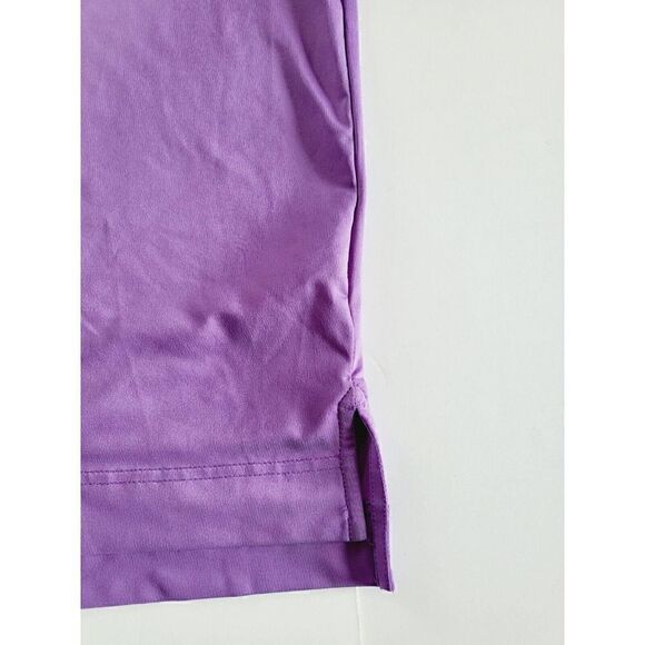 FootJoy FJ Performance Stretch Golf Polo Shirt Size Large Purple Solid Men's - Picture 4 of 8
